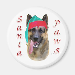 Aimant Berger allemand Père Noël Paws