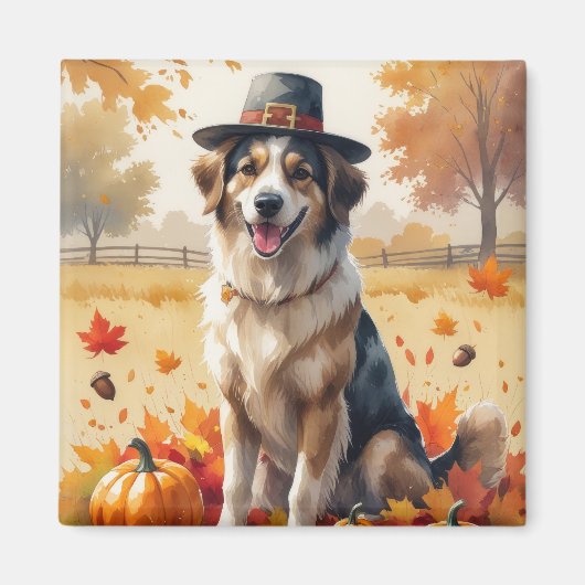 Aimant Berger anatolien en automne quitte Thanksgiving (Devant)