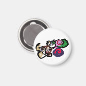 Aimant berger australien et roses joie (Recto/Verso)