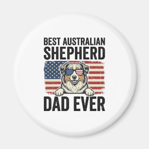 Aimant Berger Australien Papa Patriotique Vintage