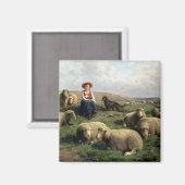 Aimant Berger avec mouton dans un paysage (Recto/Verso)