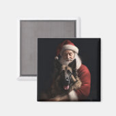 Aimant Berger belge Saint-Nicolas Fête de Noël (Recto/Verso)