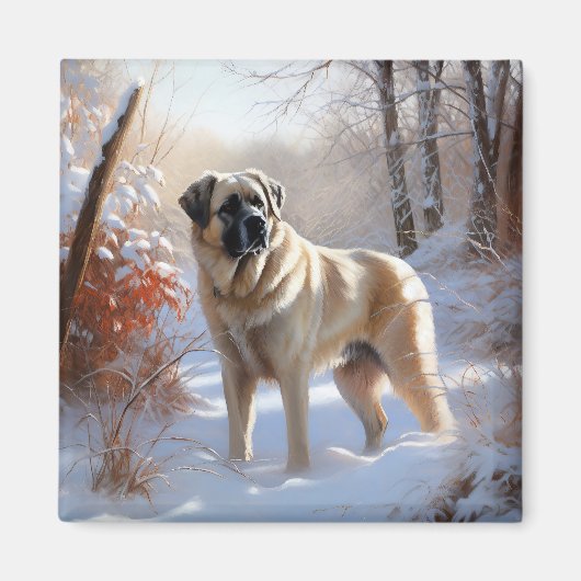 Aimant Berger d'Anatolie Qu'il neige Noël (Devant)