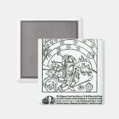 Aimant Berger sous le soleil, la lune et les étoiles (Recto/Verso)