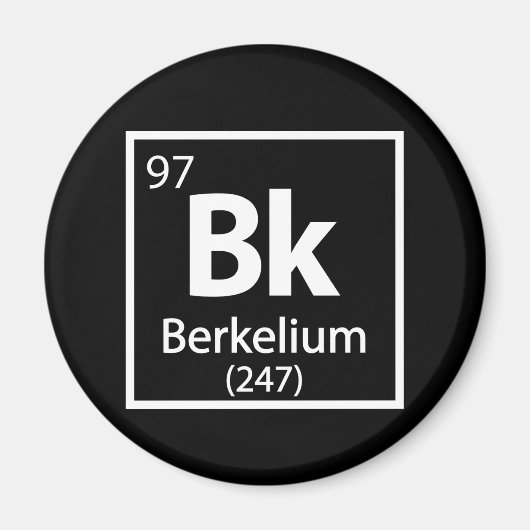 Aimant Berkelium - Berkeley Science - Tableau périodique (Devant)