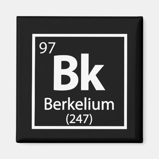 Aimant Berkelium - Berkeley Science - Tableau périodique (Devant)