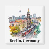 Aimant Berlin Allemagne Vintage voyage Skyline (Devant)