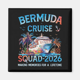 Aimant Bermuda Cruise Squad 2026 Vacances en famille