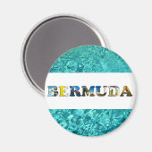 Aimant Bermudes Plage tropicale Bleu Océan Photos de Voya (Recto/Verso)