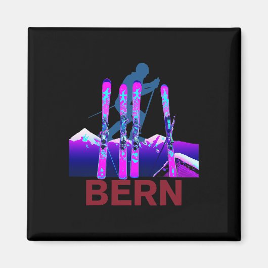 Aimant Bern Ski Et Snowboard Retro 90s Bern Ski (Devant)