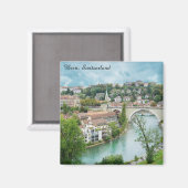 Aimant Berne Suisse Photo suisse Aare River (Recto/Verso)