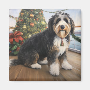 Aimant Bernedoodle Christmas Cruise : Pawsome Holiday
