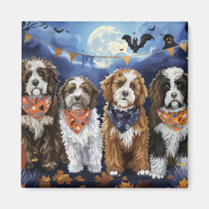 Aimant Bernedoodle Halloween Épouvantable