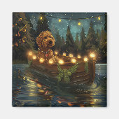 Aimant Bernedoodle Noël Festival Voyage (Devant)