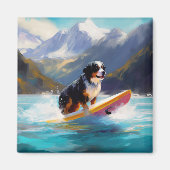 Aimant Bernese Mountain Beach Surf Paining (Devant)