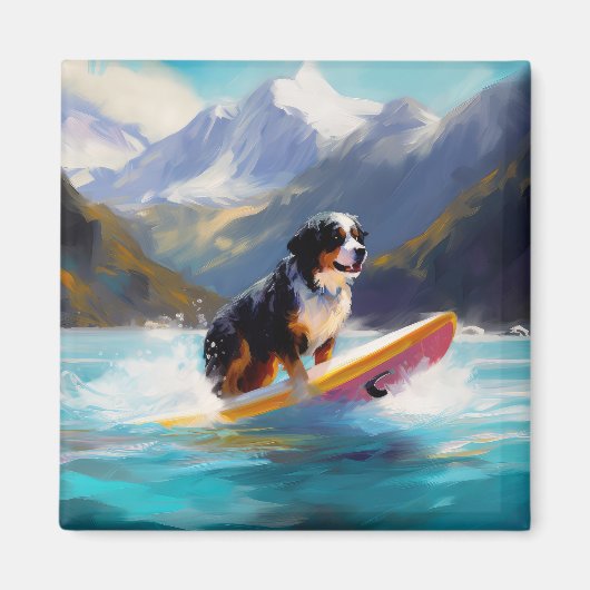 Aimant Bernese Mountain Beach Surf Paining (Devant)