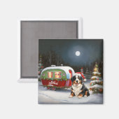 Aimant Bernese Mountain Caravan Christmas Adventure (Recto/Verso)