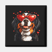 Aimant Bernese Mountain Cute Berner Dog Lover Valentines  (Devant)