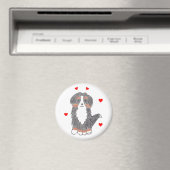 Aimant Bernese Mountain Dog Valentine Oars (In Situ (Lave-vaisselle))