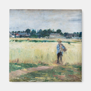 Aimant Berthe Morisot - Dans le champ de blé à Gennevilli