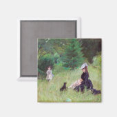 Aimant Berthe Morisot - Dans un parc (Recto/Verso)