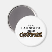 Aimant Besoin de café - Liste d'étoiles des cheveux (Recto/Verso)