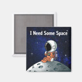 Aimant Besoin d'espace, Astronaute, Spationaute, Sur mesu (Recto/Verso)
