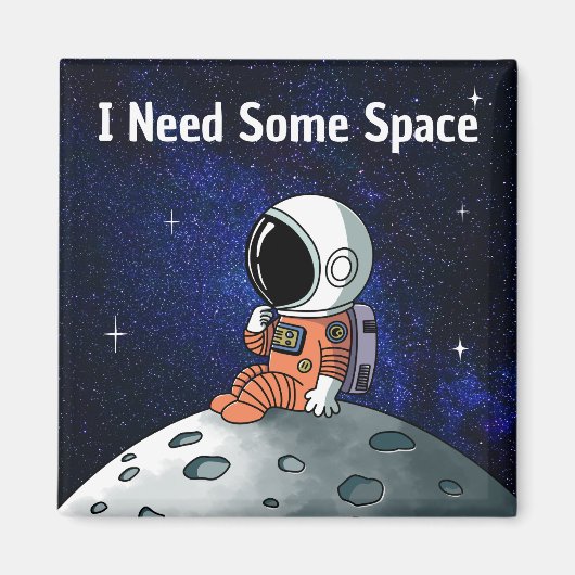 Aimant Besoin d'espace, Astronaute, Spationaute, Sur mesu (Devant)