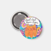 Aimant Best Cat Mom Ever Cat Gift Sticker (Recto/Verso)