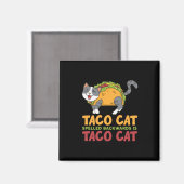 Aimant Best Cat Spelled Backwards Is Taco Cat (Recto/Verso)