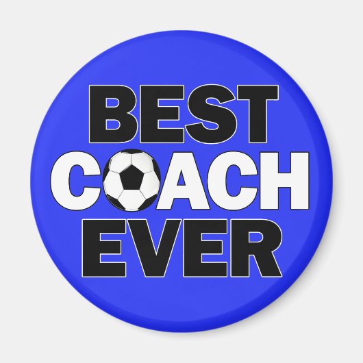 Aimant BEST COACH EVER Soccer Team Coach's Sports (Devant)