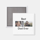 Aimant best dad ever happy fête des pères ajouter votre p (Recto/Verso)