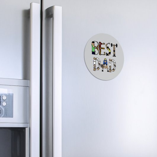 Aimant Best Dad Sports Fun