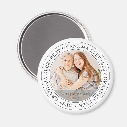 Aimant Best Grandma Ever Modern Classic (Recto/Verso)