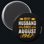 Aimant Best Husband Since August 1967 Funny Anniversary<br><div class="desc">Best Husband Since August 1967 Funny Anniversary For him gifts boyfriend, husband valentines day funny gift idea. also great for father's day, birthday gifts, anniversary gift, New Year gift, Christmas gifts, the perfect gift for boyfriend, perfect valentines day gift from wife to husbandregardless of how he looks Best Husband gift...</div>