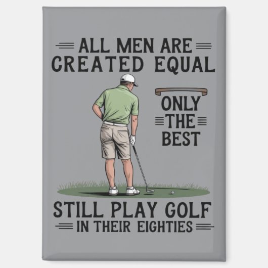 Aimant Best Men Play Golf Eighties Funny Golfer Golfing (Recto)