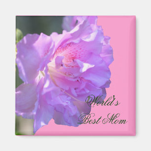 Aimant Best Mom Pink Azalea Flower Magazine Photo