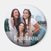 Aimant Bestie Typographie tendance (Devant)