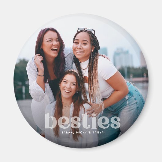 Aimant Bestie Typographie tendance (Devant)