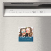 Aimant "Besties depuis" Photo personnalisée Chic (In Situ (Lave-vaisselle))