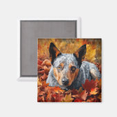 Aimant Bétail australien en automne Feuilles automne Insp (Recto/Verso)