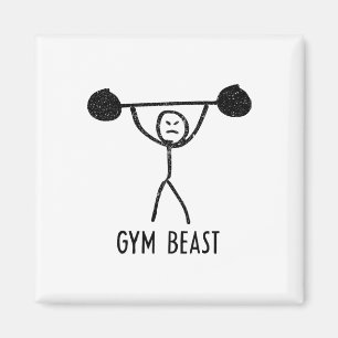 Aimant Bête de gym exercice de musculation drôle forme ph
