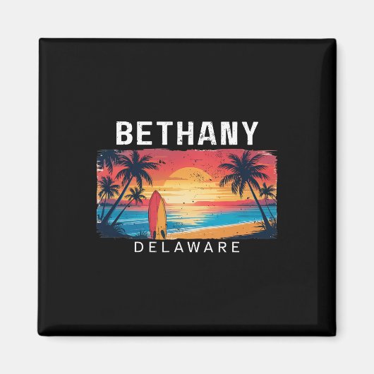 Aimant Bethany Beach Delaware Hommes Femmes Surf (Devant)