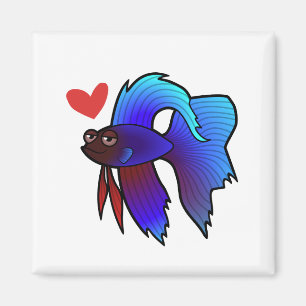 Aimant Betta Fish / Siamese Combattre l'amour du poisson