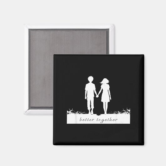 Aimant Better Together Bf And Gf Holding Hands  (Recto/Verso)