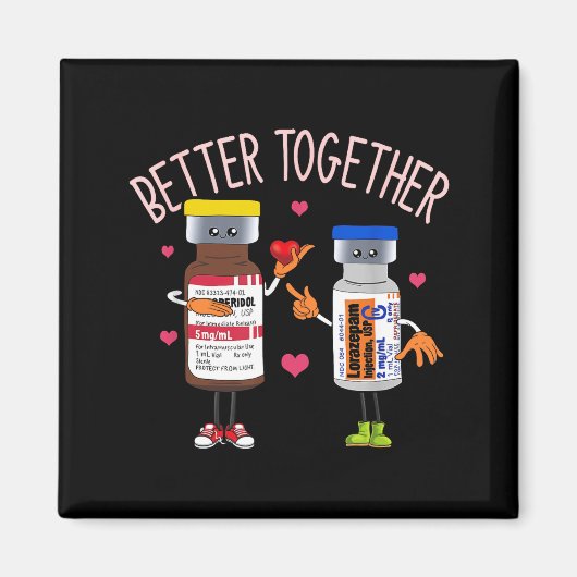 Aimant Better-together Haldol Ativan Icu Nurse Valentine' (Devant)