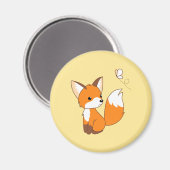 Aimant Beurre à regarder de la petite Fox mignonne (Recto/Verso)