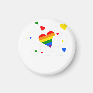 Aimant BeYouTIFUL Gay pride Coeur arc-en-ciel lesbien