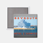 Aimant Beyrouth Hotel St. Georges, Vintage (Recto/Verso)