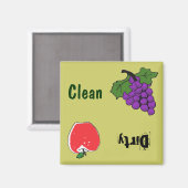 Aimant BH- Raisins et lave-vaisselle à la pomme (Recto/Verso)